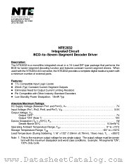 NTE2032 datasheet pdf NTE Electronics