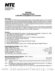 NTE2053 datasheet pdf NTE Electronics