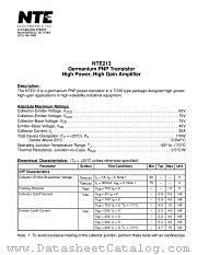 NTE213 datasheet pdf NTE Electronics