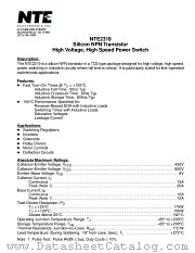 NTE2319 datasheet pdf NTE Electronics