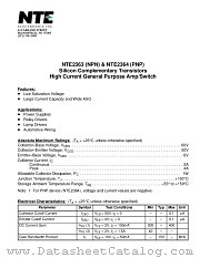 NTE2363 datasheet pdf NTE Electronics