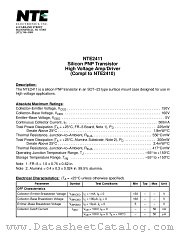 NTE2411 datasheet pdf NTE Electronics