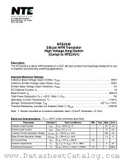 NTE2430 datasheet pdf NTE Electronics