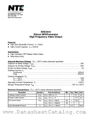 NTE2510 datasheet pdf NTE Electronics