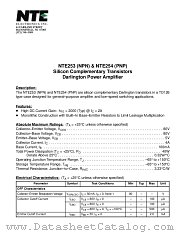 NTE253 datasheet pdf NTE Electronics