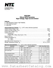 NTE2594 datasheet pdf NTE Electronics