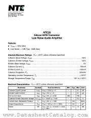NTE26 datasheet pdf NTE Electronics