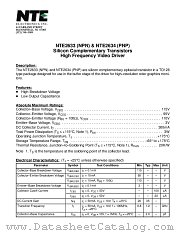 NTE2633 datasheet pdf NTE Electronics