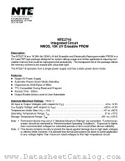 NTE2716 datasheet pdf NTE Electronics
