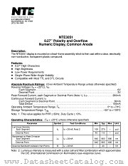 NTE3051 datasheet pdf NTE Electronics