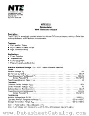 NTE3222 datasheet pdf NTE Electronics