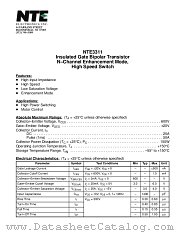 NTE3311 datasheet pdf NTE Electronics