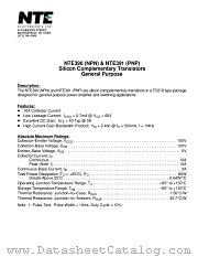 NTE390 datasheet pdf NTE Electronics