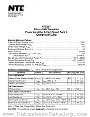 NTE397 datasheet pdf NTE Electronics