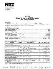 NTE452 datasheet pdf NTE Electronics