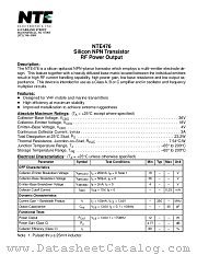 NTE476 datasheet pdf NTE Electronics