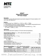NTE477 datasheet pdf NTE Electronics