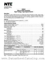 NTE51 datasheet pdf NTE Electronics