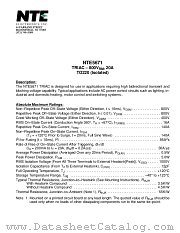 NTE5671 datasheet pdf NTE Electronics