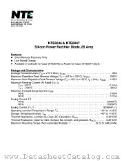NTE6047 datasheet pdf NTE Electronics