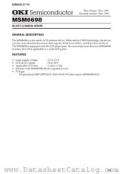 MSM6698 datasheet pdf OKI electronic components