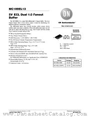 MC100EL13-D datasheet pdf ON Semiconductor