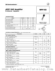 MPF102-D datasheet pdf ON Semiconductor