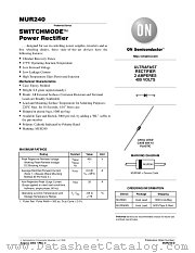 MUR240-D datasheet pdf ON Semiconductor