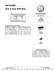 SN74LS260-D datasheet pdf ON Semiconductor