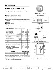 NTZS3151P datasheet pdf ON Semiconductor