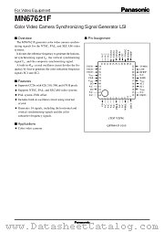 MN67621F datasheet pdf Panasonic