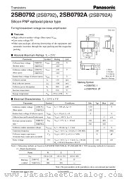 2SB792A datasheet pdf Panasonic