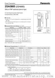 2SA885 datasheet pdf Panasonic