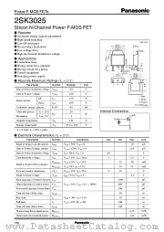 2SK3025 datasheet pdf Panasonic