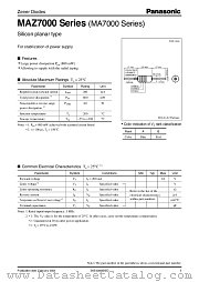 MAZ7160 datasheet pdf Panasonic