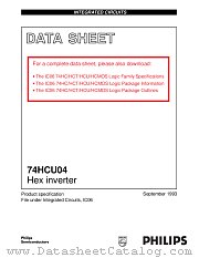 74HCU04 datasheet pdf Philips