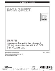 P87LPC769HD datasheet pdf Philips