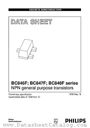 BC848F datasheet pdf Philips