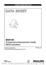 BSH104 datasheet pdf Philips