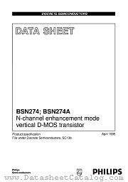 BSN274A datasheet pdf Philips