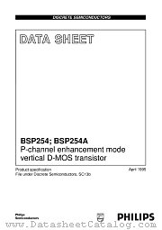 BSP254A datasheet pdf Philips