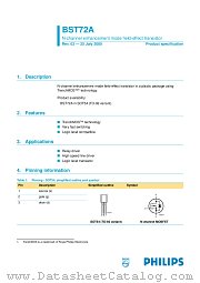 BST72A datasheet pdf Philips
