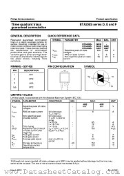 BTA208S-600D datasheet pdf Philips