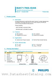 BUK7105-40AIE datasheet pdf Philips