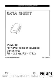 PEMD10 datasheet pdf Philips
