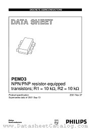 PEMD3 datasheet pdf Philips