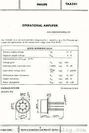 TAA241 datasheet pdf Philips