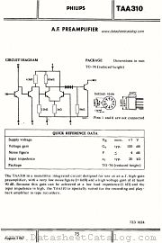 TAA310 datasheet pdf Philips