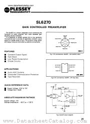 SL6270 datasheet pdf PLESSEY Semiconductors