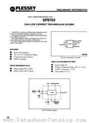 SP8703 datasheet pdf PLESSEY Semiconductors